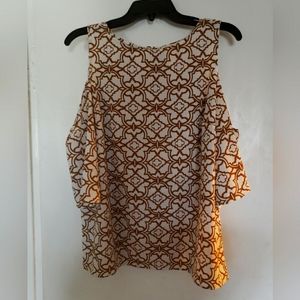 Chico’s White and brown blouse